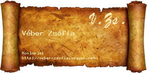 Véber Zsófia névjegykártya